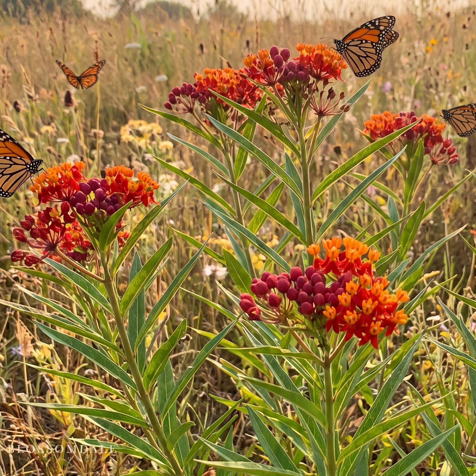 Silky Deep Red Milkweed